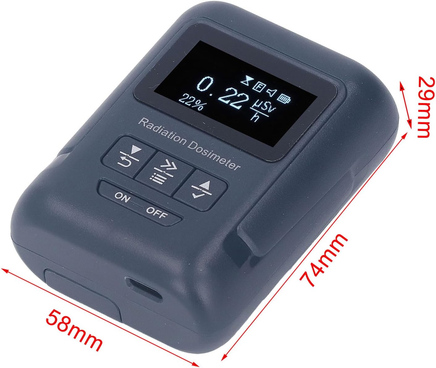 Radiation Detector Nuclear Monitor Dosimeter Geiger Counter Alpha Beta Gamma X Ray Tester Portable Dose Alarm