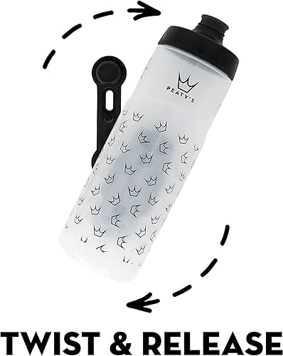 Miniatura 6 de Peaty's Fidlock Lockin - Botella de agua magnética para bicicleta, topoahumado, 20.3 fl oz 20 oz.