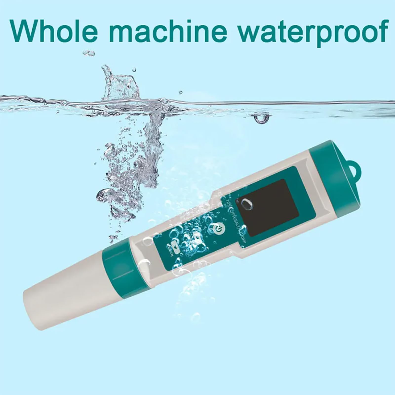 ERICAT 7 En 1 PH/ORP/EC/Salt/S.G/TDS/Temp Tester, Monitor De Calidad del Agua con Retroiluminación LCD, Resolución De 0,01 Y Rango De Medición De PH 0-14, Batería Extraíble, para Acuario