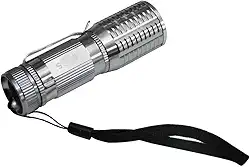 Lanterna Tática Policial Led Cree Pilhas 10cm DS-1716 Prata