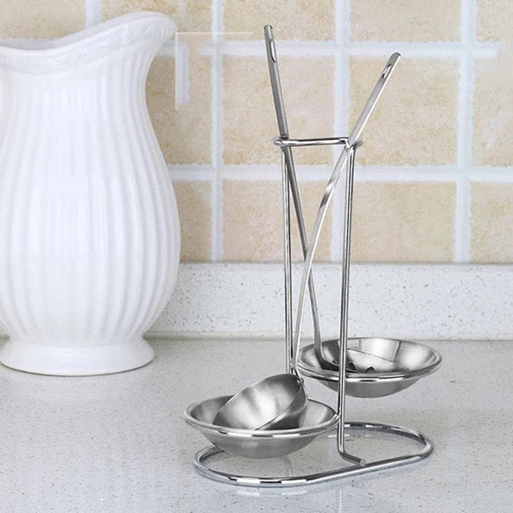 Zimoer Support Pliable Couvercle Casserole Et Repose-Cuillère - 2 En 1 Gris - Gain De Place Cuisine Accessoire Rangement Cuisine Espace