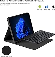 Vista 5 de BQSS Funda para iPad (A16) de 11ª y 10ª Generación con Teclado, Activación/Suspensión Automática, Funda con Teclado Bluetooth Inalámbrico