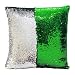 Fengheshun Reversible Sequins Pillowcase Mermaid Pillow Covers 40×40 cm Two Color Changing (Green+Silver)