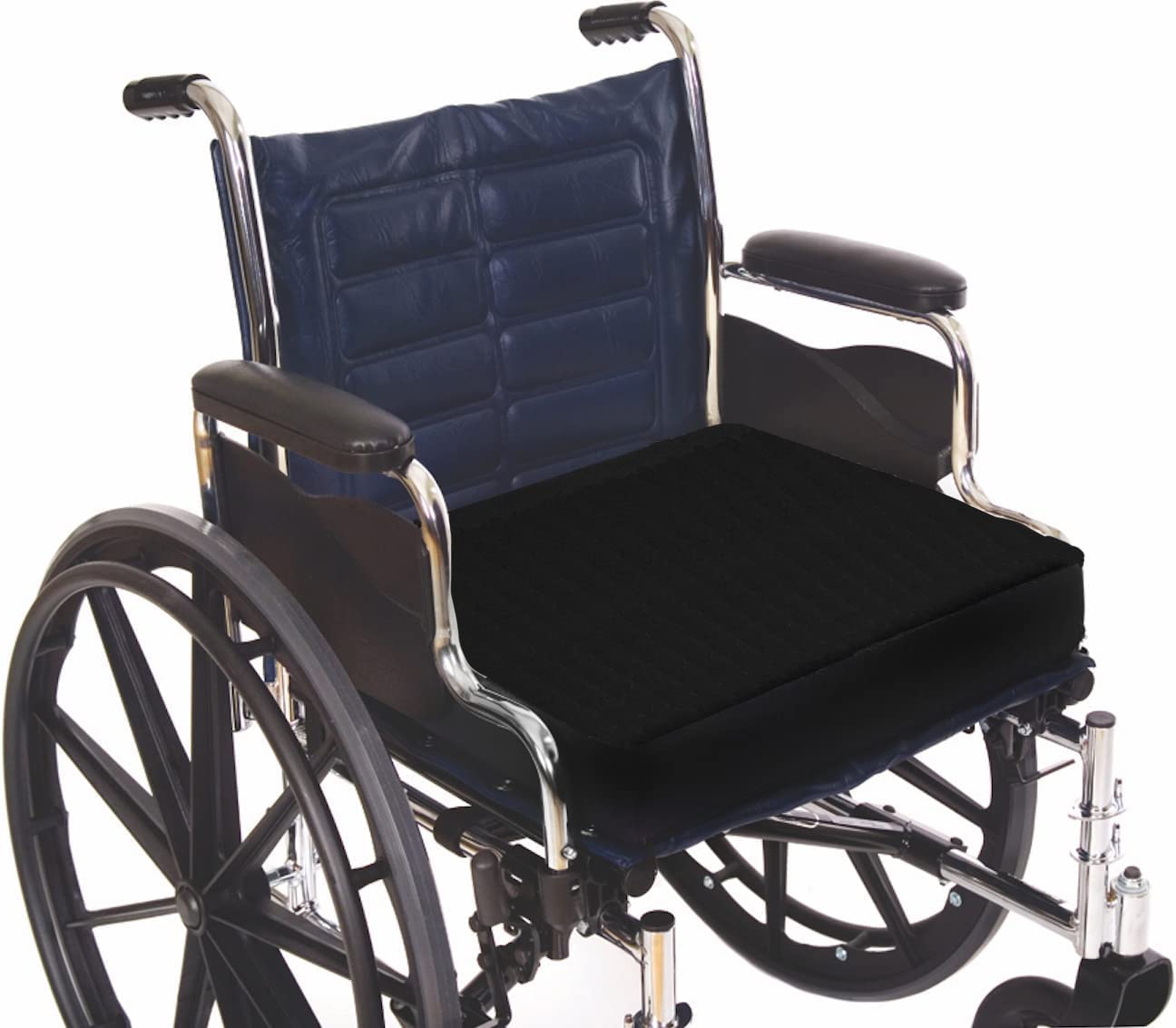 Pinkfairy Black Memory Foam Wheelchair Cushion - Breathable & Waterproof Fabric For Sciatica, Back, Coccyx, Pressure Sore And Ulcer Pain Relief, Zip Removable Cover Cushions Deep Pressure Relief New (16"X16"X2")