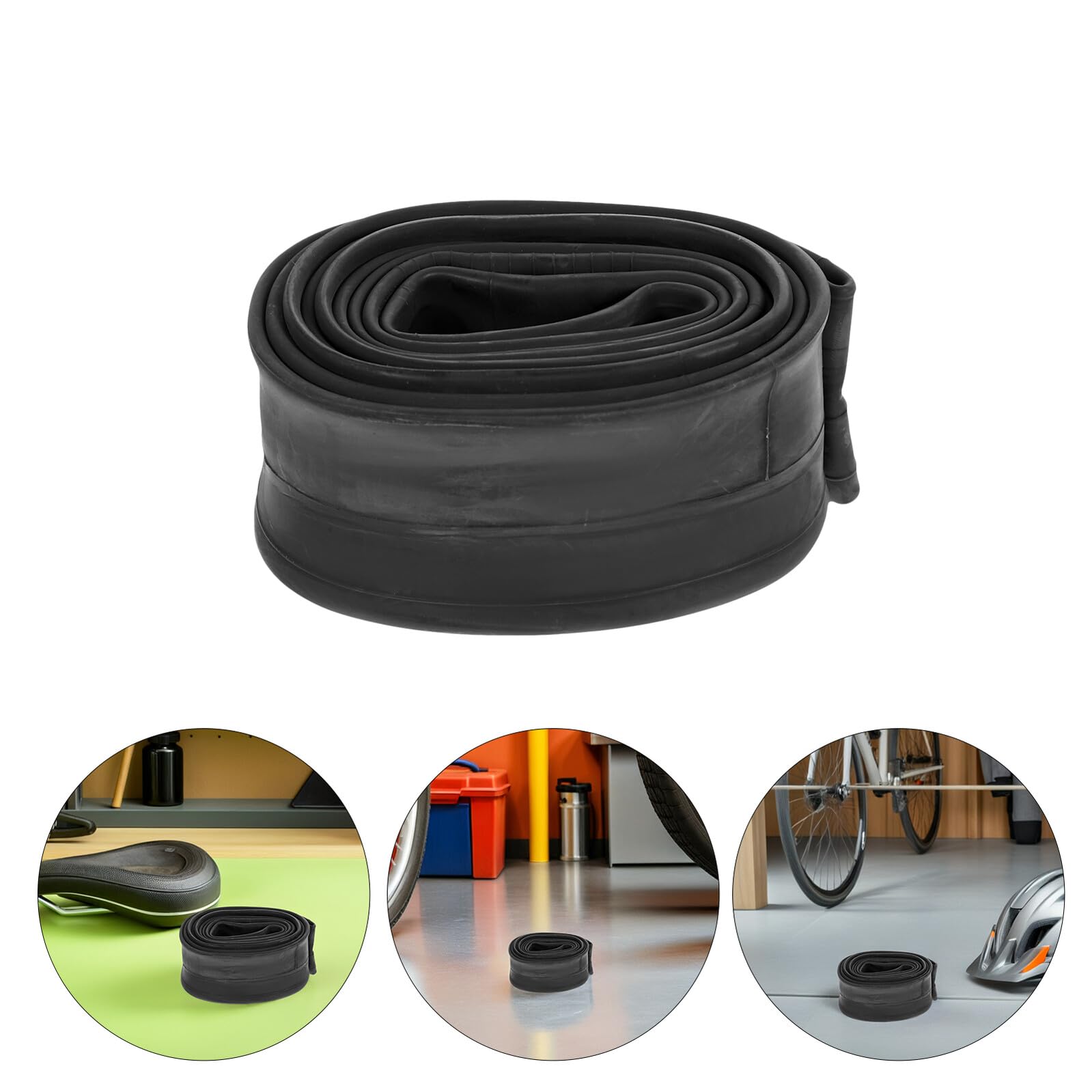 WOONEKY Lot de 3 Chambres à Air Renforcées pour Vélo 26 Pouces en Caoutchouc avec Valve Américaine Accessoires de Rechange pour Pneus de Vélo de Route et VTT Utilisation Polyvalente