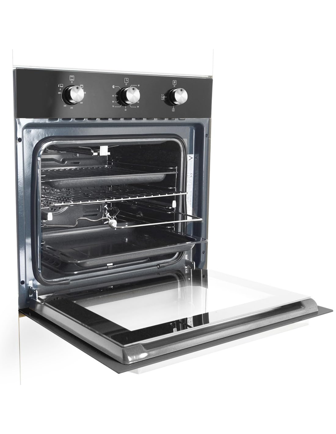 ALPHA Horno de Gas NEPTUNO ELITE GAS Cristal Negro. Encendido Automático.