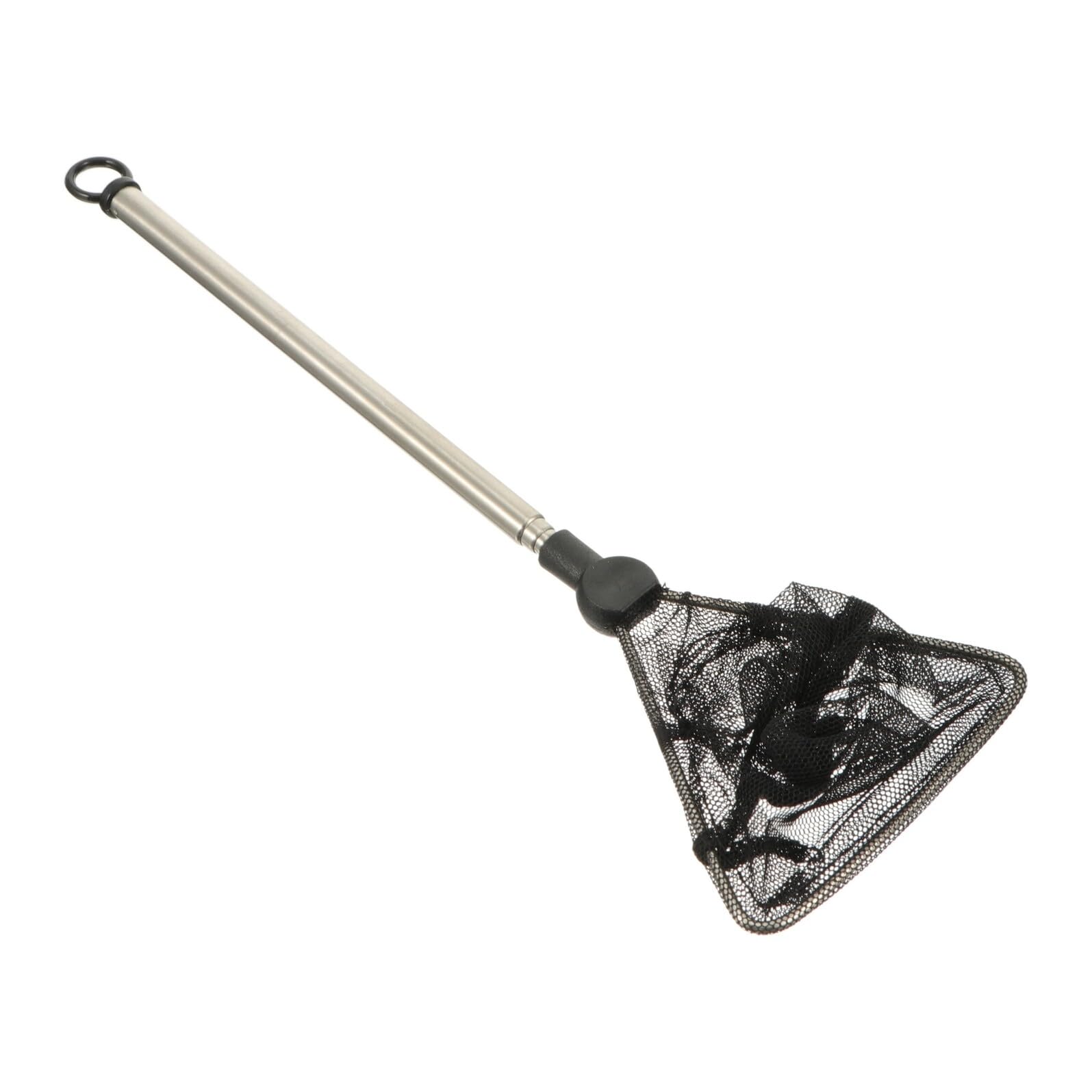 PRETYZOOM Extendable Fish Net for Aquarium and Pond Stainless Steel Handle Shrimp Skimming Net with Fine Mesh for