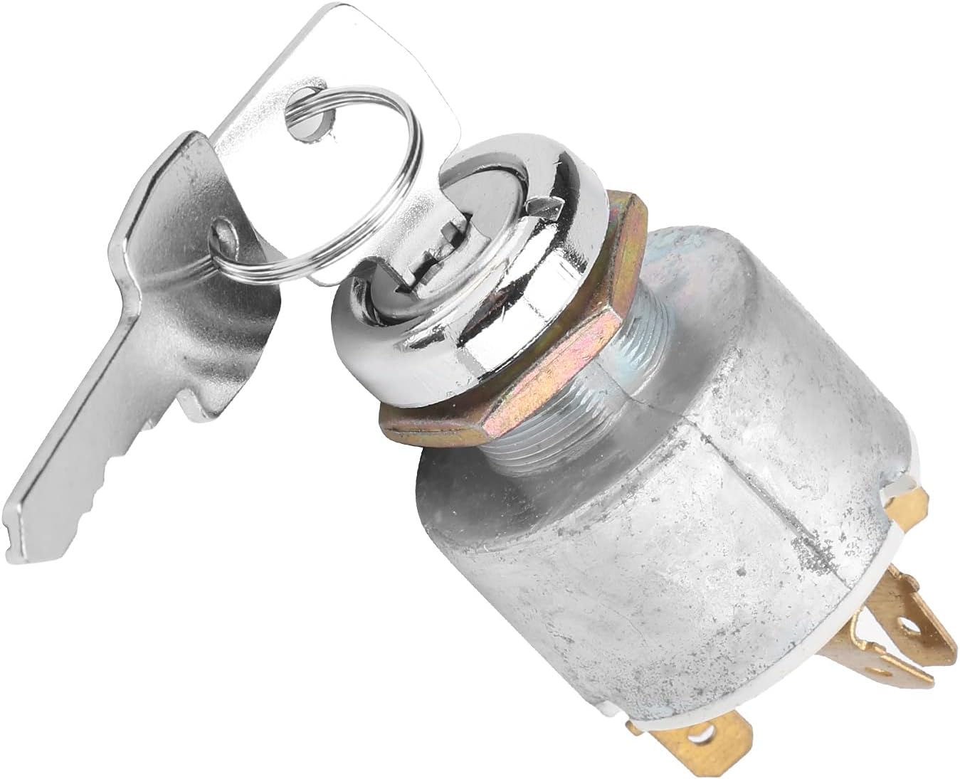 Aluminum Alloy Ignition Switch Lock Cylinder with Keys Universal Replacement Part for Vehicles