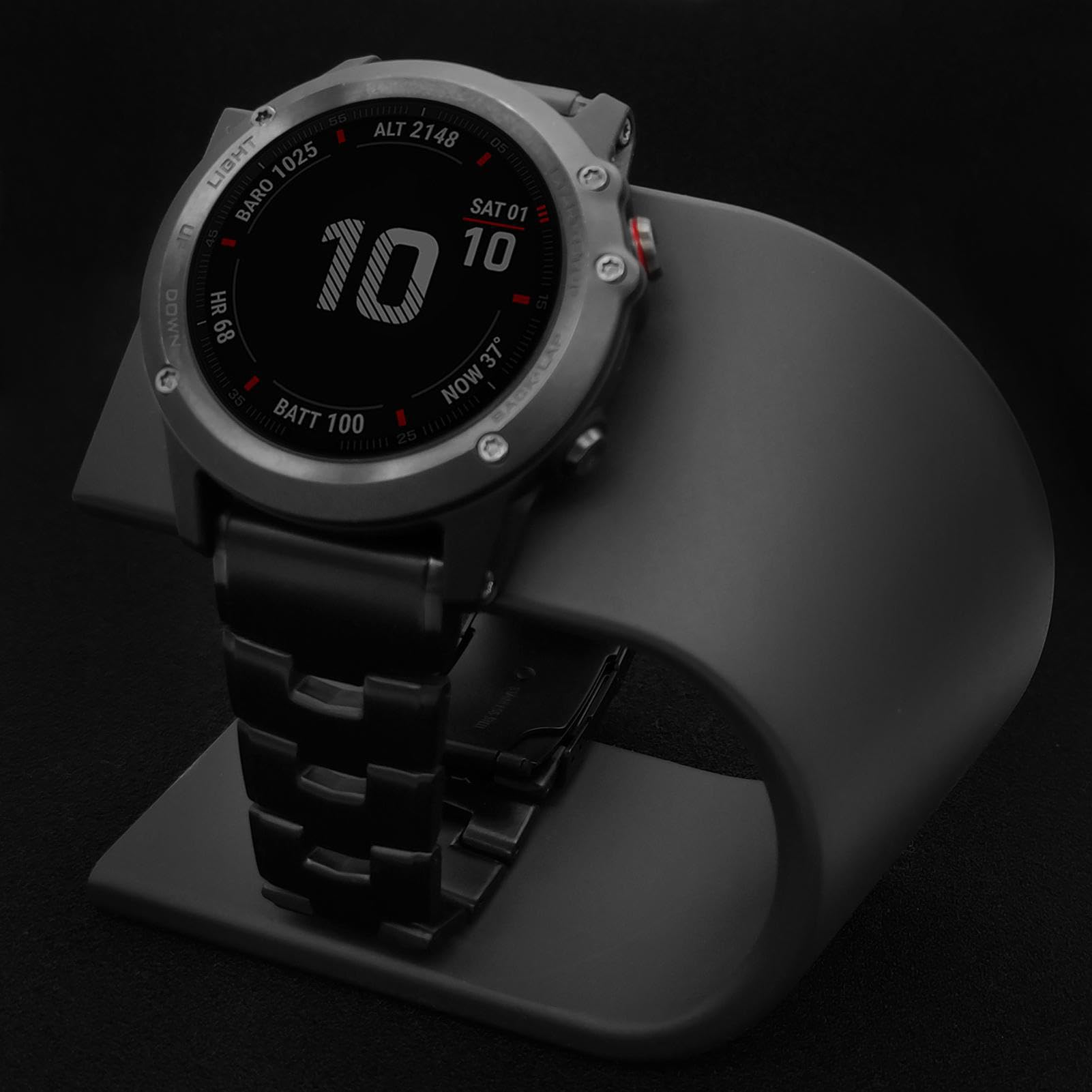 YOOSIDE für Fenix 7X / Fenix 6X / Fenix 5X / Enduro Titan Armband, QuickFit 26mm Verstellbares Metall armband mit Edelstahlschnalle für Garmin Fenix 6X Pro/Sapphire/Solar,Fenix 3,Schwarz