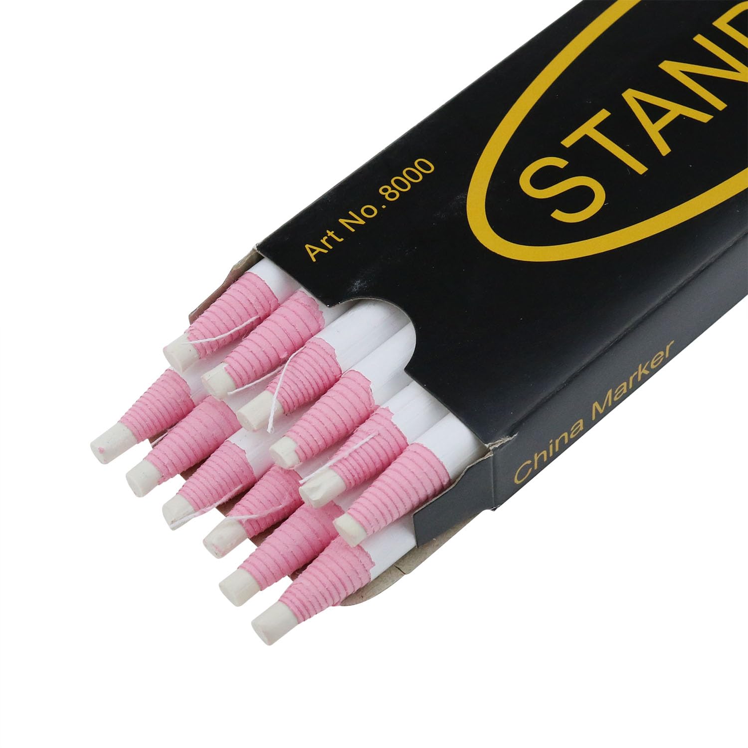 AYLIFU 12 PCS Sewing Mark Pencils No-Cut White Invisible Erasable Fabric Pencils for Tailor's Sewing Markers and Students Drawing Tools