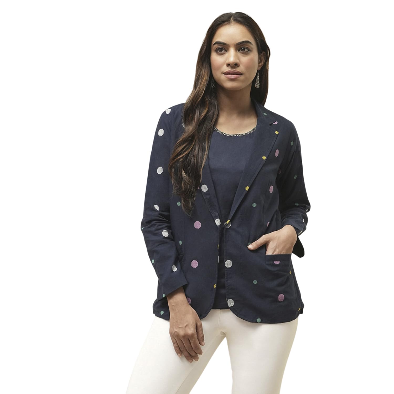 biba Women's Straight (WRKVGE20028AW23NVY_Navy-picture-34