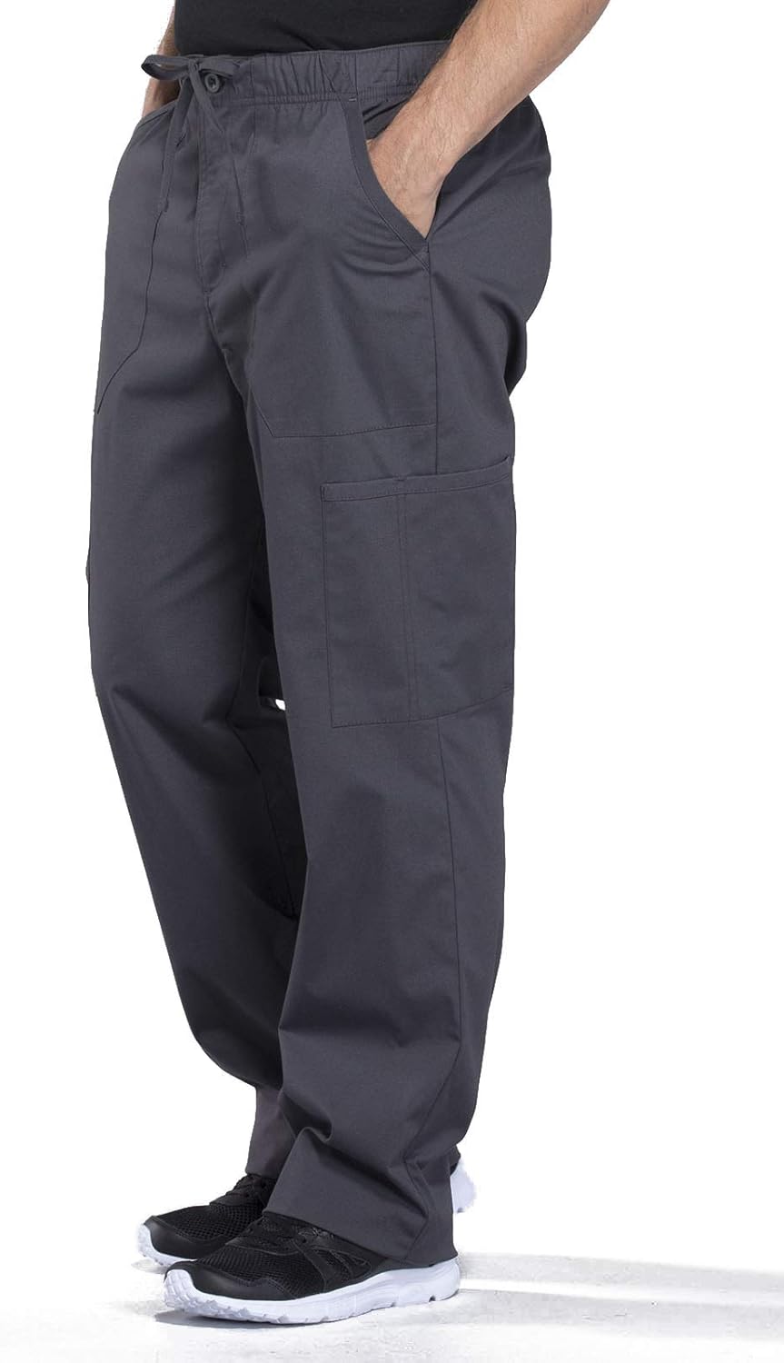 Cherokee Scrub Set for Men V-Neck Top & Fly Front Tapered Leg Cargo Pant with 9 Pockets & 2-Way Stretch Fabric- CK00042C - Image 7