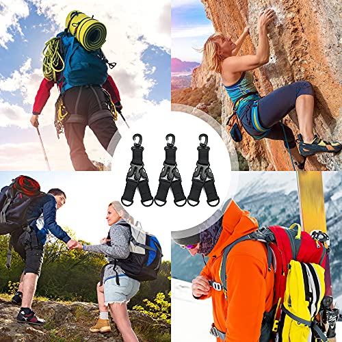 Gsrhzd Backpack Hanging Buckle, Tactical Hanging 3 Backpack Buckles, Woven Nylon Buckle, Suitable for Camping, Hiking and Mountaineering Trips (Black) - Image 7