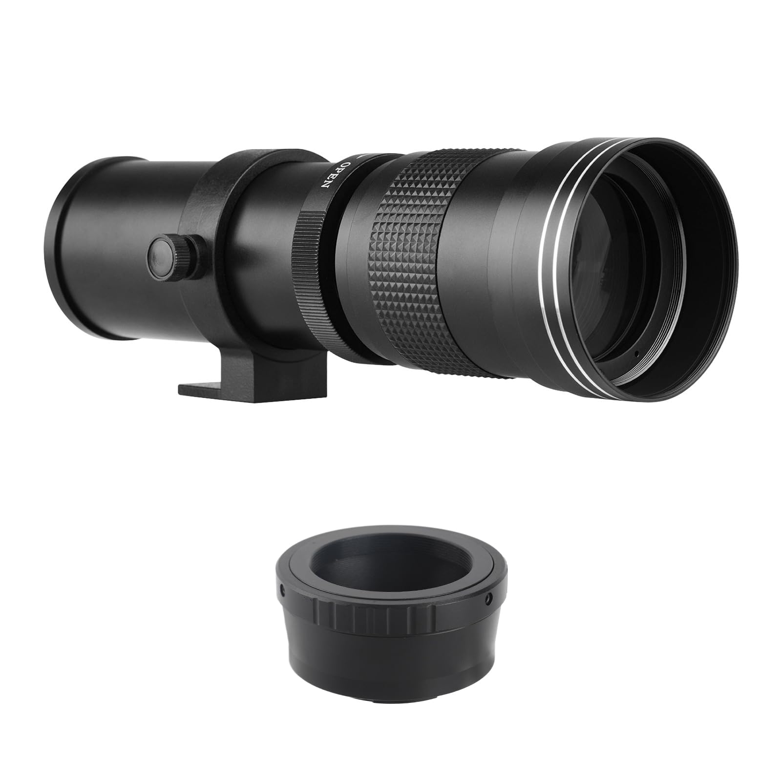 telephoto Zoom Lens HUIOP Cámara MF Super Telephoto Zoom Lens F/8.3-16 420-800mm T2 Mount con M4/3-mount Anillo Adaptador 1/4 Thread Reemplazo para G9 GH5 II GX7 GX8 GX9 GX850 G90 G91 G95 G100 E-M1
