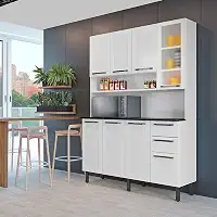 Armário de Cozinha Compacta Itatiaia 8 Portas 2 Gavetas Branco