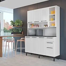 Armário de Cozinha Compacta Itatiaia 8 Portas 2 Gavetas Branco