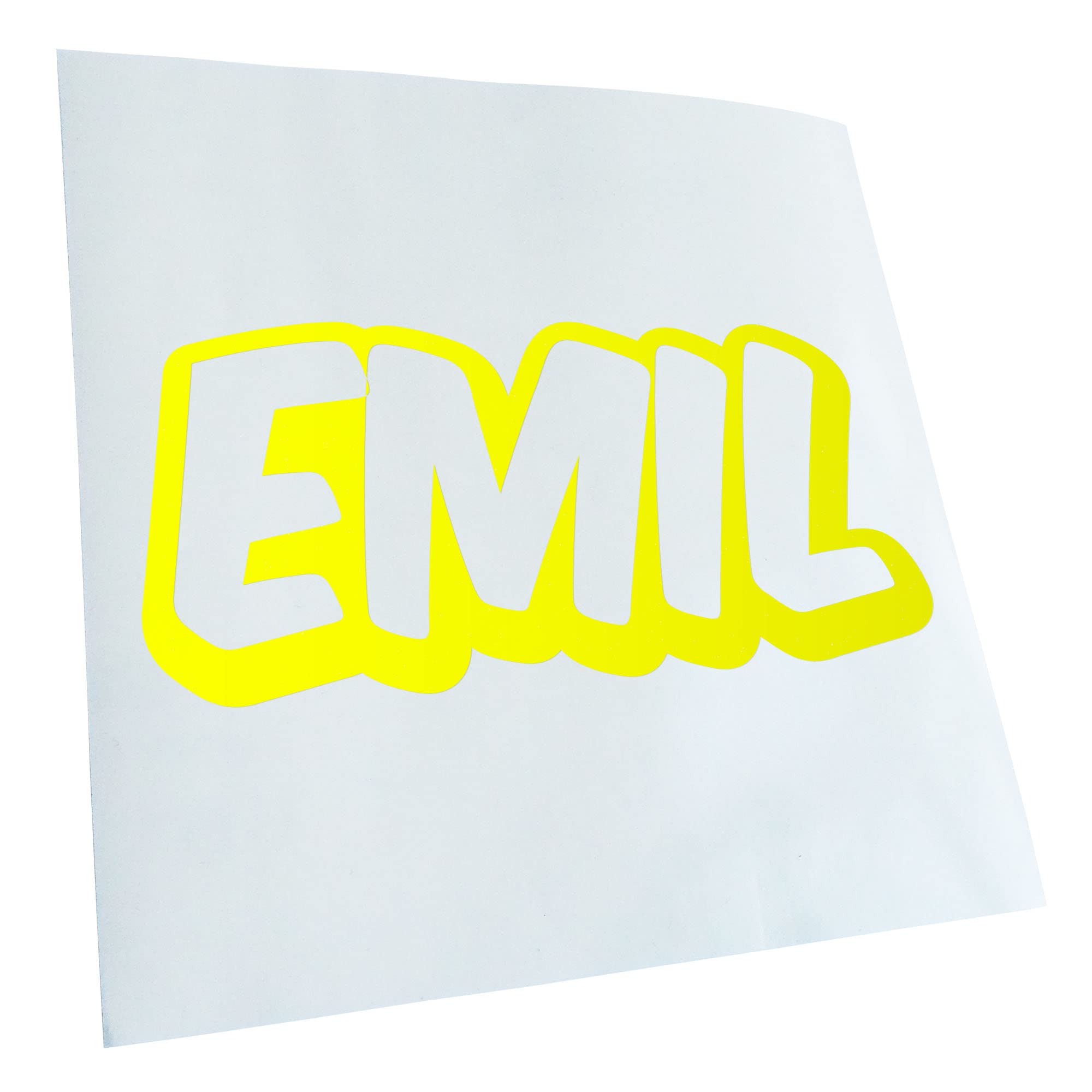 Kiwistar Emil First Name Boys Sticker 25 Colours Neon Matt