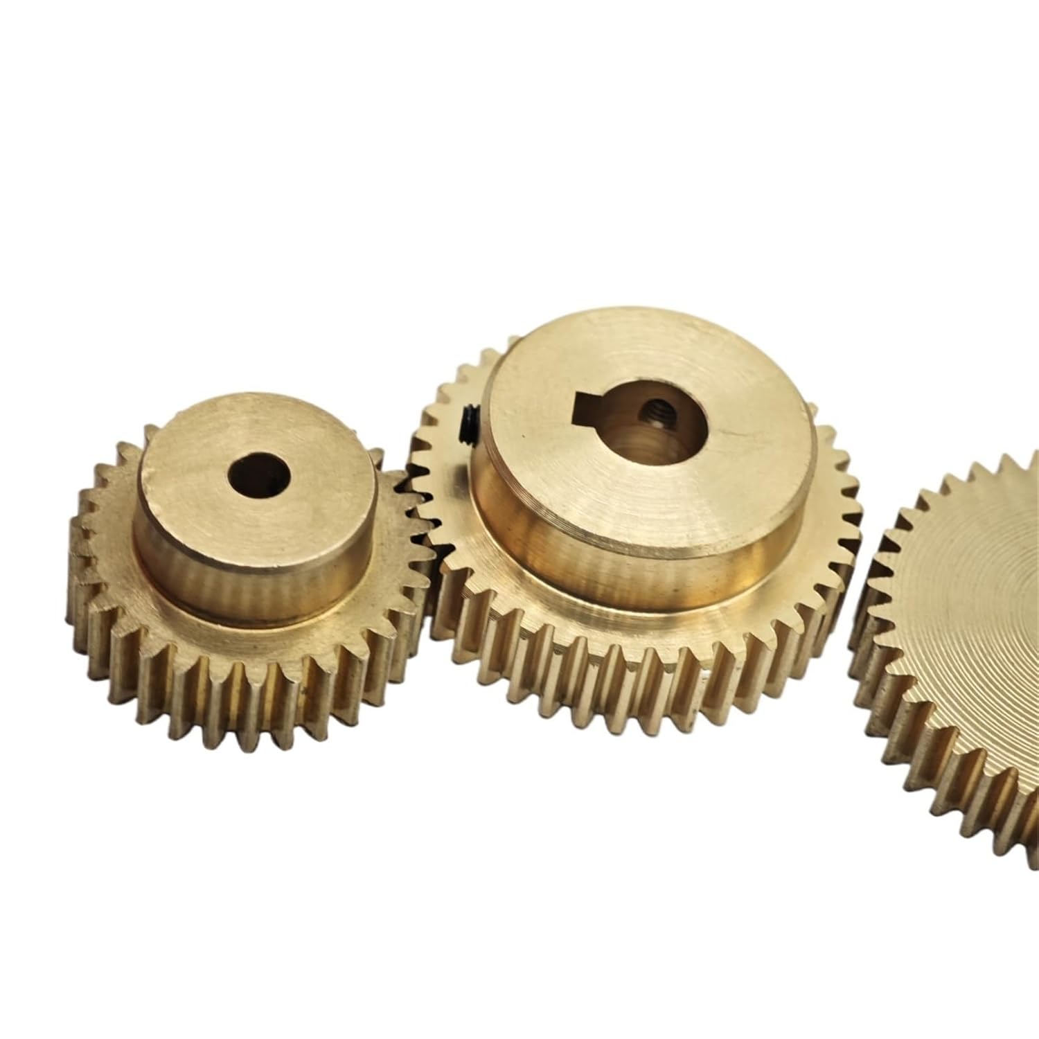 0.6M 84 Teeth Copper Spur Gear with Step 0.6 Module 84T Brass Straight Cylindrical Gear 5mm Teeth Thick Pinion Mechanical(4mm bore)