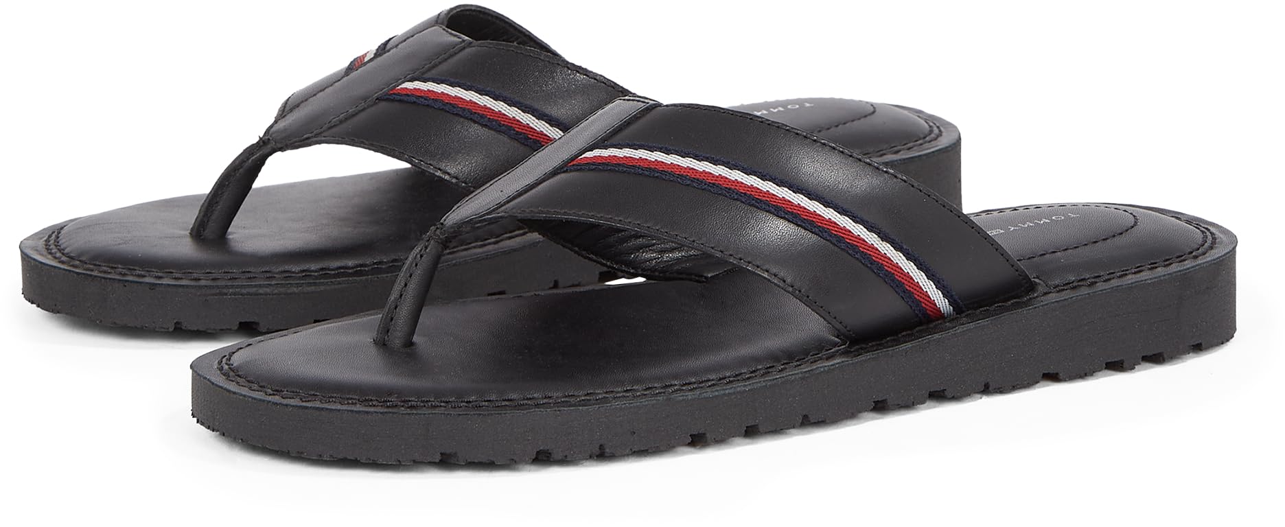 Tommy Hilfiger Herren Flip Flops Core Toe Post aus Leder