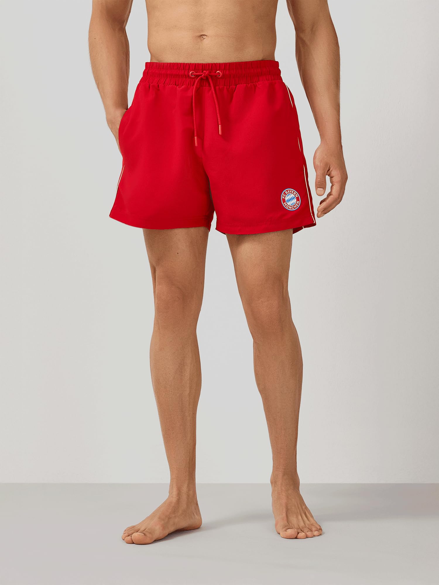 FC Bayern München I Badehose I Badeshort Essentials I Herren I Rot