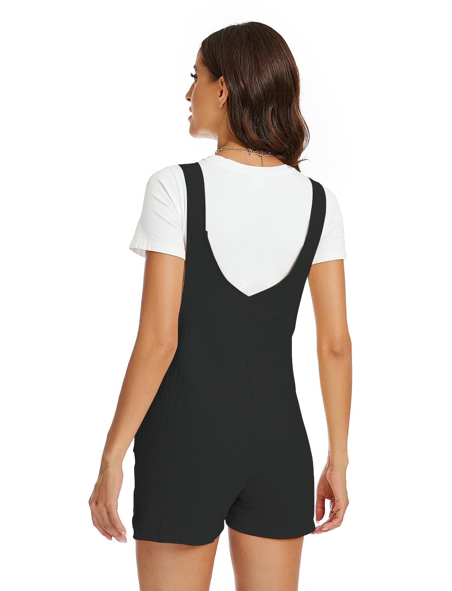 FEOYA Salopette en Coton pour Femme Enceinte Combinaison Ample Grossesse Jumpsuit Chic Décontractée