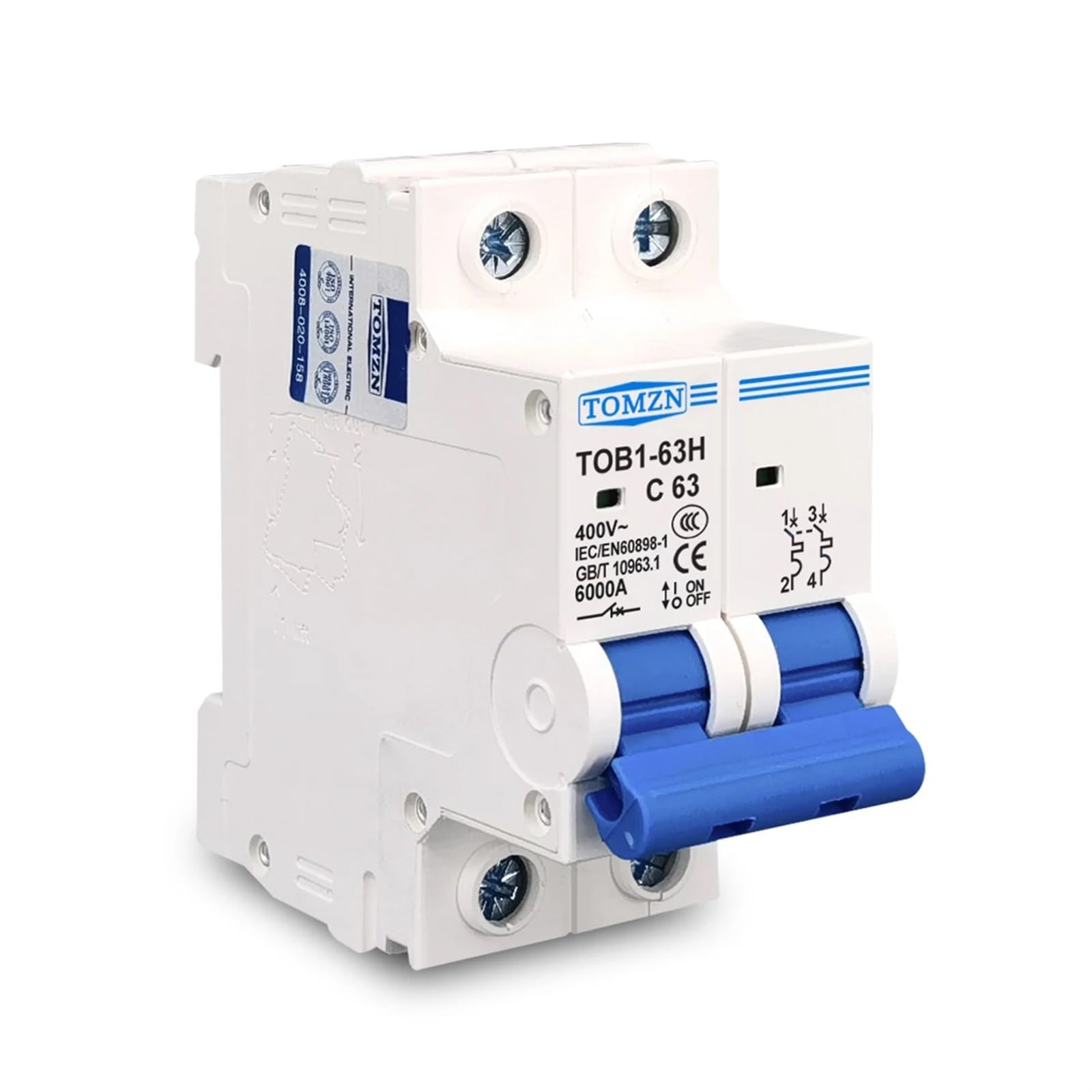2P 25A 400V~50HZ/60HZ Circuit Breaker AC MCB Safety Breaker C Type(32A)