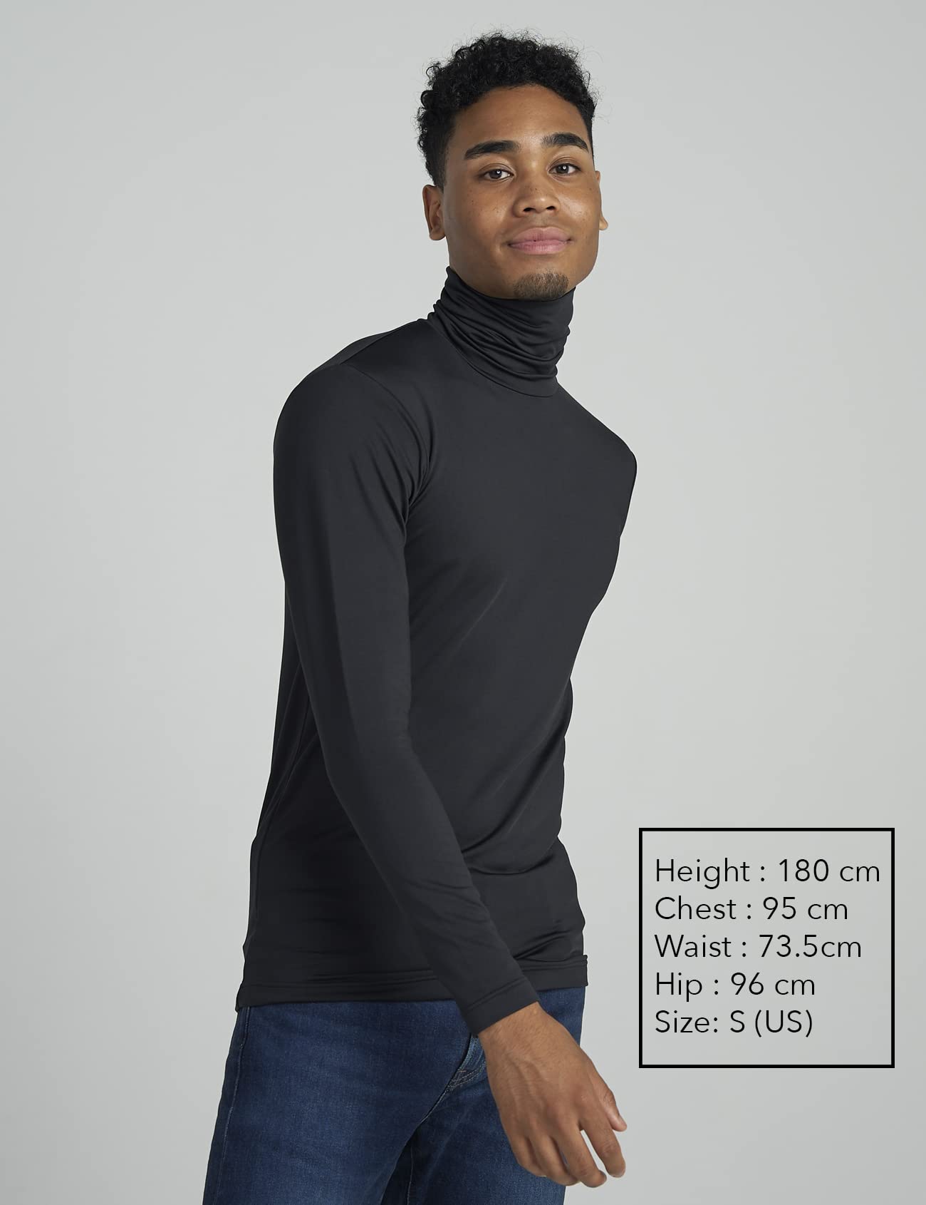 LAPASA Maglia Termica Dolcevita Leggera/Peso Medio Strato Base Uomo - Abbigliamento Termico T-Shirt M122 M124