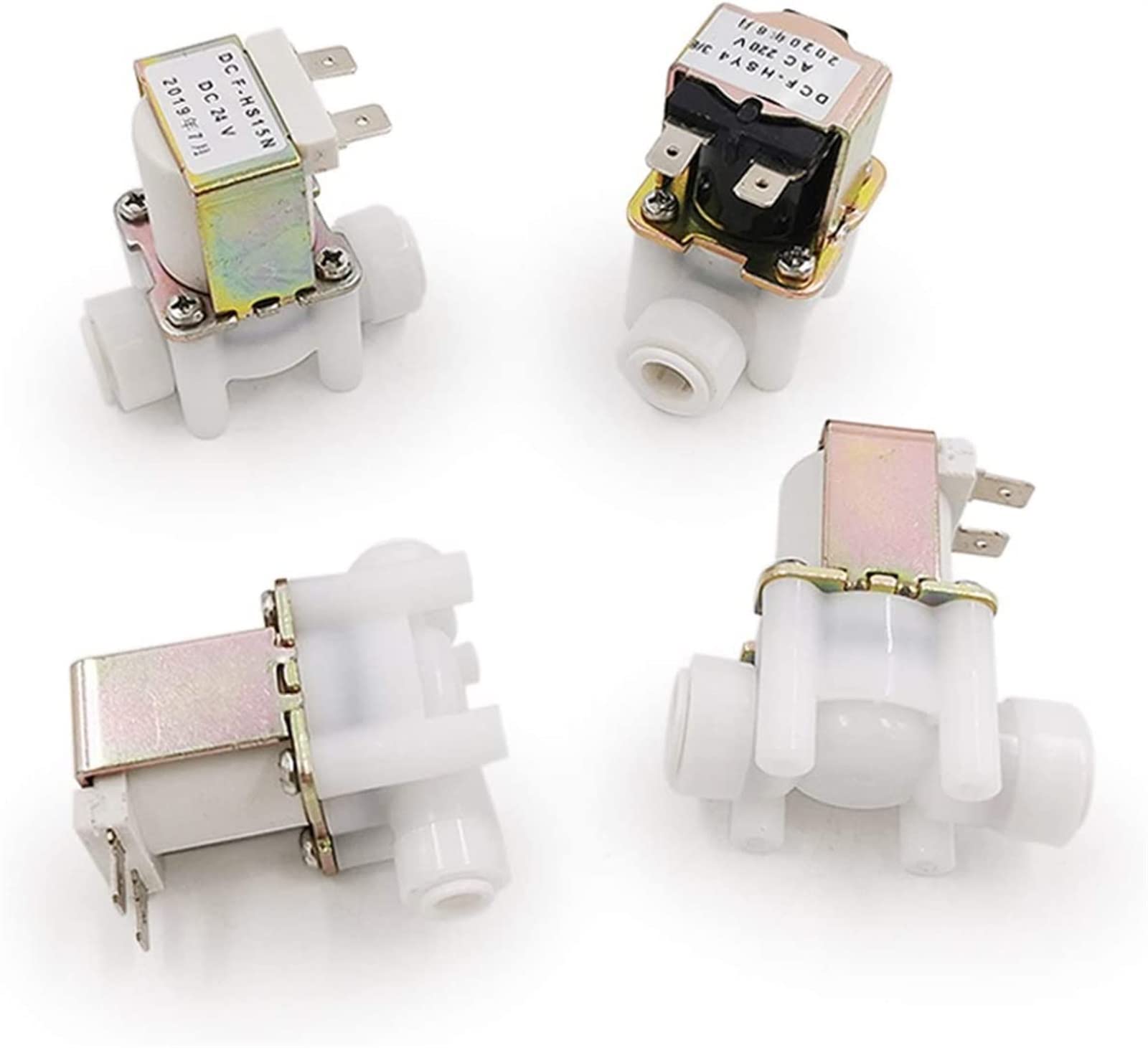 2Pcs 1/4 3/8 Zoll Wasser Magnetventil 12V/24V/220V Normal Geschlossenes Ventil Schlauch Rohr Schnelle Verbindung Umkehrosmose System Nützlich(Dc12v,1/4Inch)