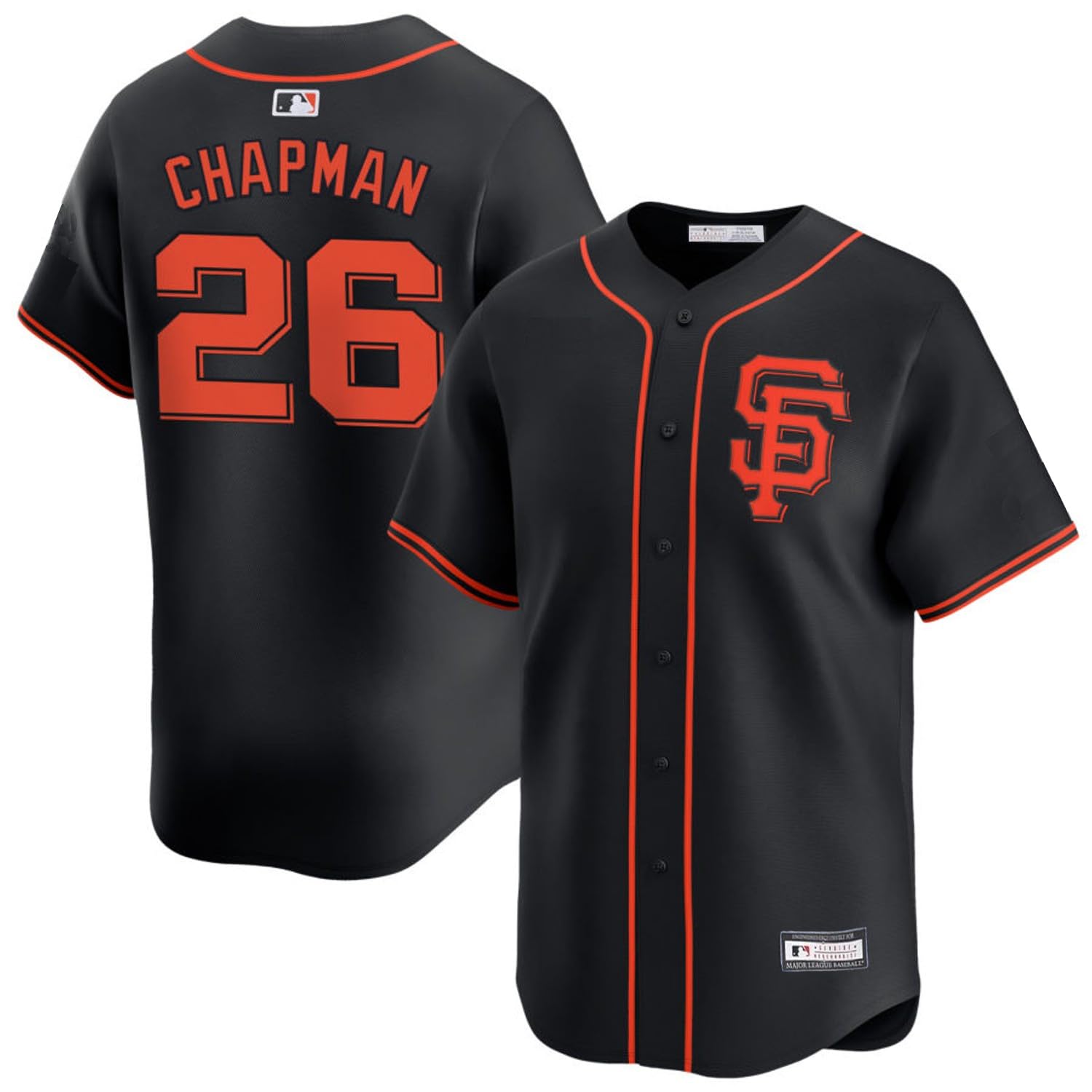 Matt Chapman - Maglia dei San Francisco Giants MLB per bambini 8-20, colore nero