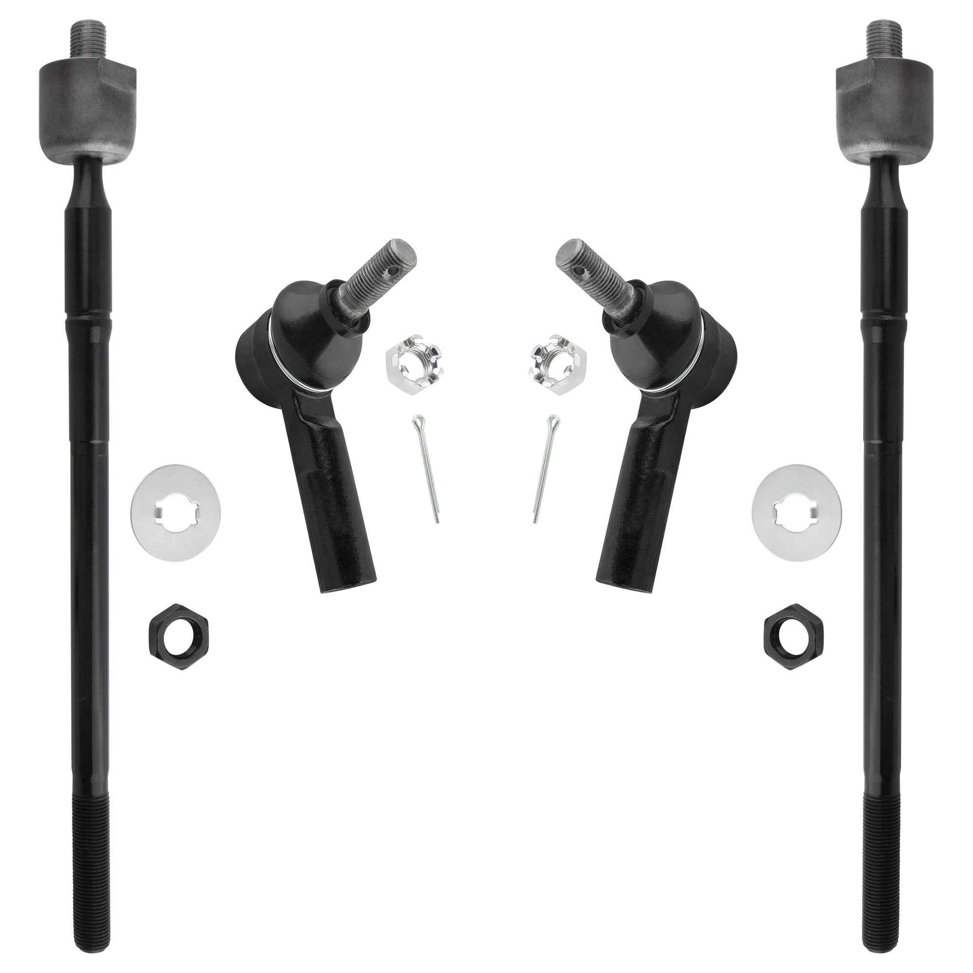 その他 tiezo Amazon.com: BOXI (Set of 4) Front Inner and Outer Tie Rod Ends fit