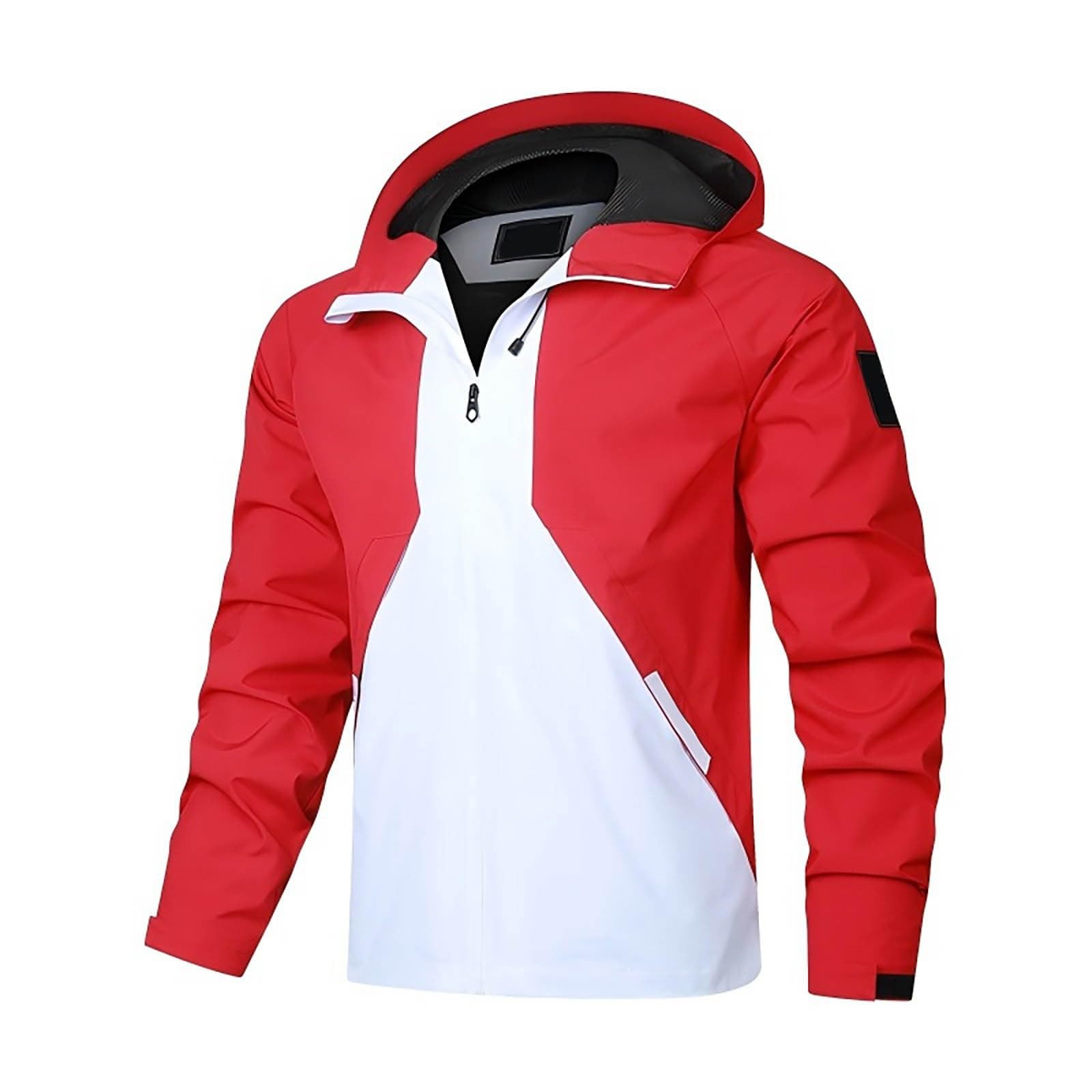 Giacca da trekking da uomo con cappuccio, in softshell, funzionale e