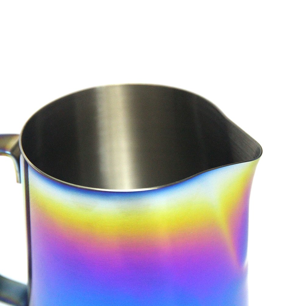 Para espuma de leche jarra para leche jarra jarra para espumar leche – wehome acero inoxidable café taza para café capuchino latte eléctrica 12-ounce Multicolor