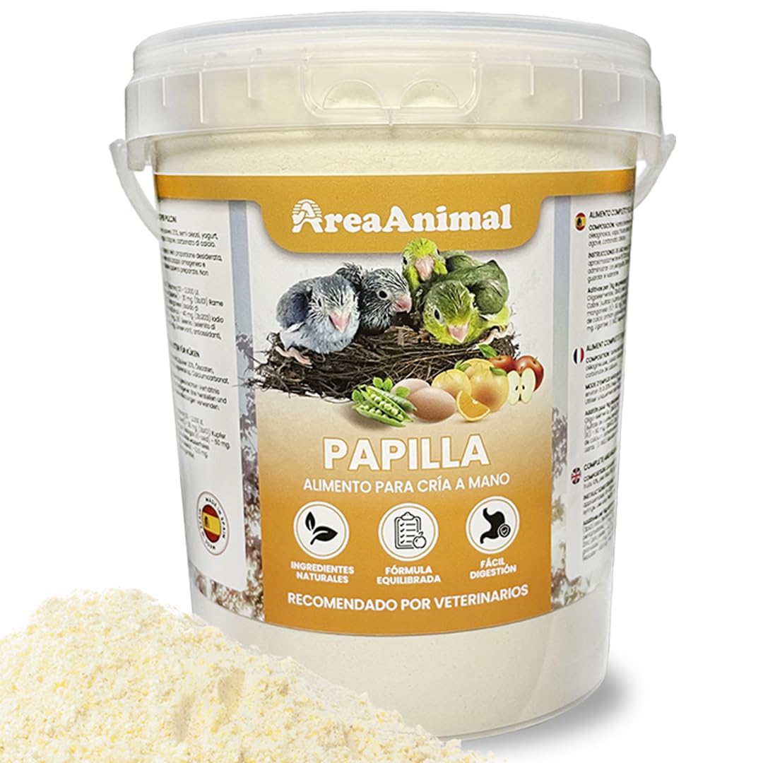 Papilla Pajaros 800G, Papilla Agapornis, Papilla para Jilgueros y Ninfas Papilleras, Alimento para Aves de Cualquier Tipo, Comida Agapornis, Comida Canarios... en Fase de Embuche