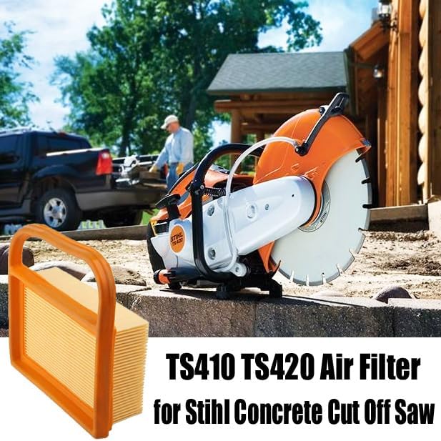 Miniatura 2 de TS420 Filtro de Aire Paquete de 5 Stihl TS420 Filtro de Aire de Sierra de Hormigón Juego de Pre-Limpiador para Stihl TS410 TS420 TS410Z TS420Z TS480