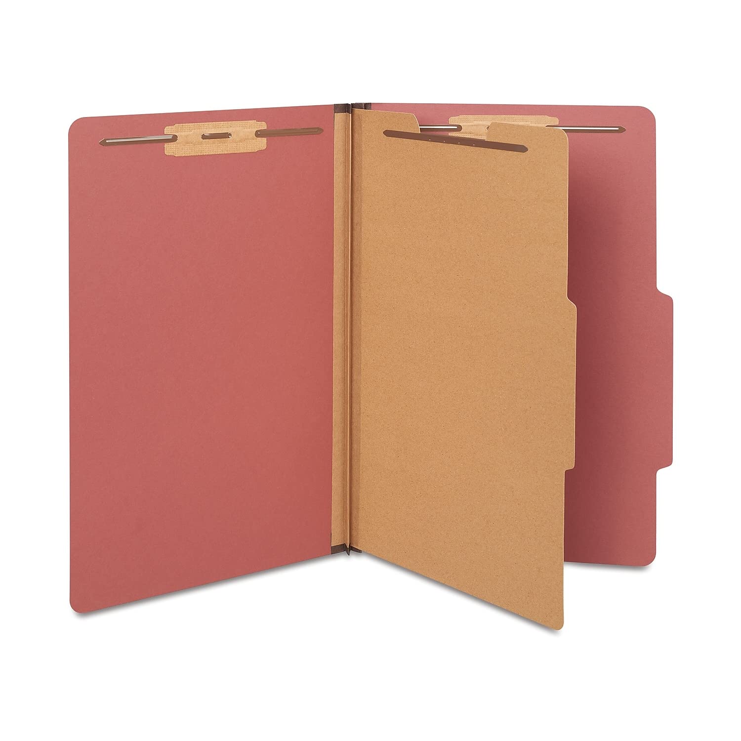 Staples Colored Pressboard Classification Folders, Legal, 1 Partition, Red, 20/Pack by Staples