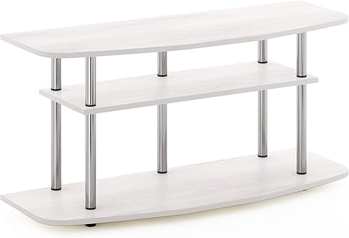 Miniatura 27 de Furinno Tools - Mesa de 3 niveles para TV., Madera, Roble francés gris/negro. Roble francés gris/negro.,Marron oscuro,Espresso / negro,Ámbar