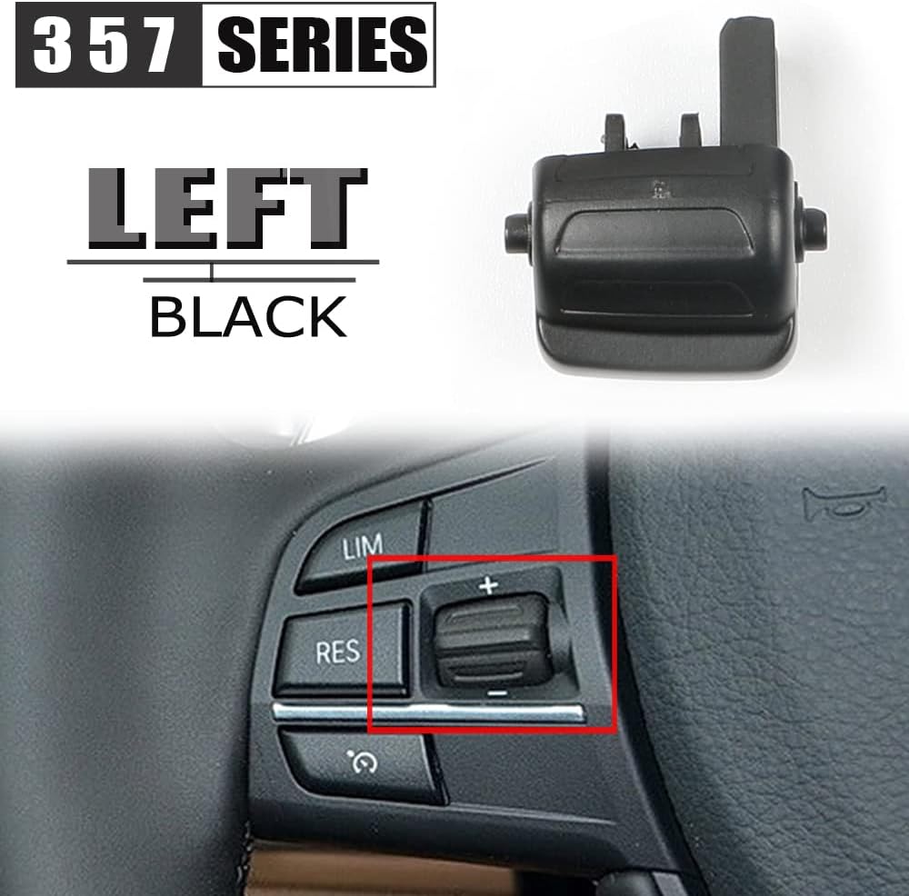 Car Multi-Function Black Steering Wheel Control Switch Button Replacement for BMW 3 4 5 GT 6 7 Series F30 F35 F34 F36 F10 F11 F12 F07 F01 F02 (Standard Model Left)
