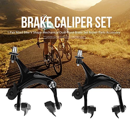Fafeims 1 Pair Road Bike Dual-Pivot Brake V Shape Brake Set for Bike Repair and maintenance