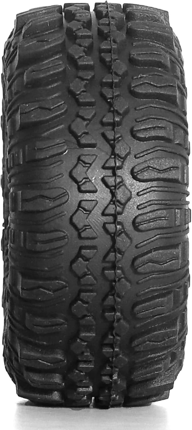 REDSPIDER （4pcs） 1.0 beadlock Wheels and Tires，1.0 Tires Set Has Super Soft Stickiness，Brass Material Wheel hub. 1.0 Crawler Tires for TRX4M Axial AX24 SCX24 FCX24 1/18 1/24 RC Crawler Car (Coppery)