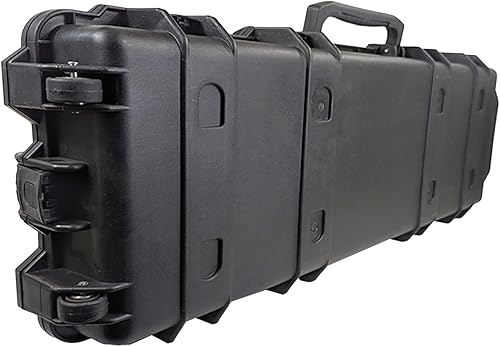 Miniatura 6 de Funda rígida para rifle táctico con rodillo protector de 40 x 15 x 5.5 pulgadas con espuma, Mil-Spec impermeable y a prueba de aplastamiento, dos