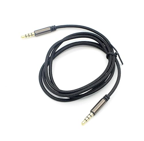 Miniatura 4 de Lalomo Cable macho a macho de 0.138 in, cable auxiliar estéreo trenzado de nailon súper suave para auriculares, smartphone, tabletas, auriculares,