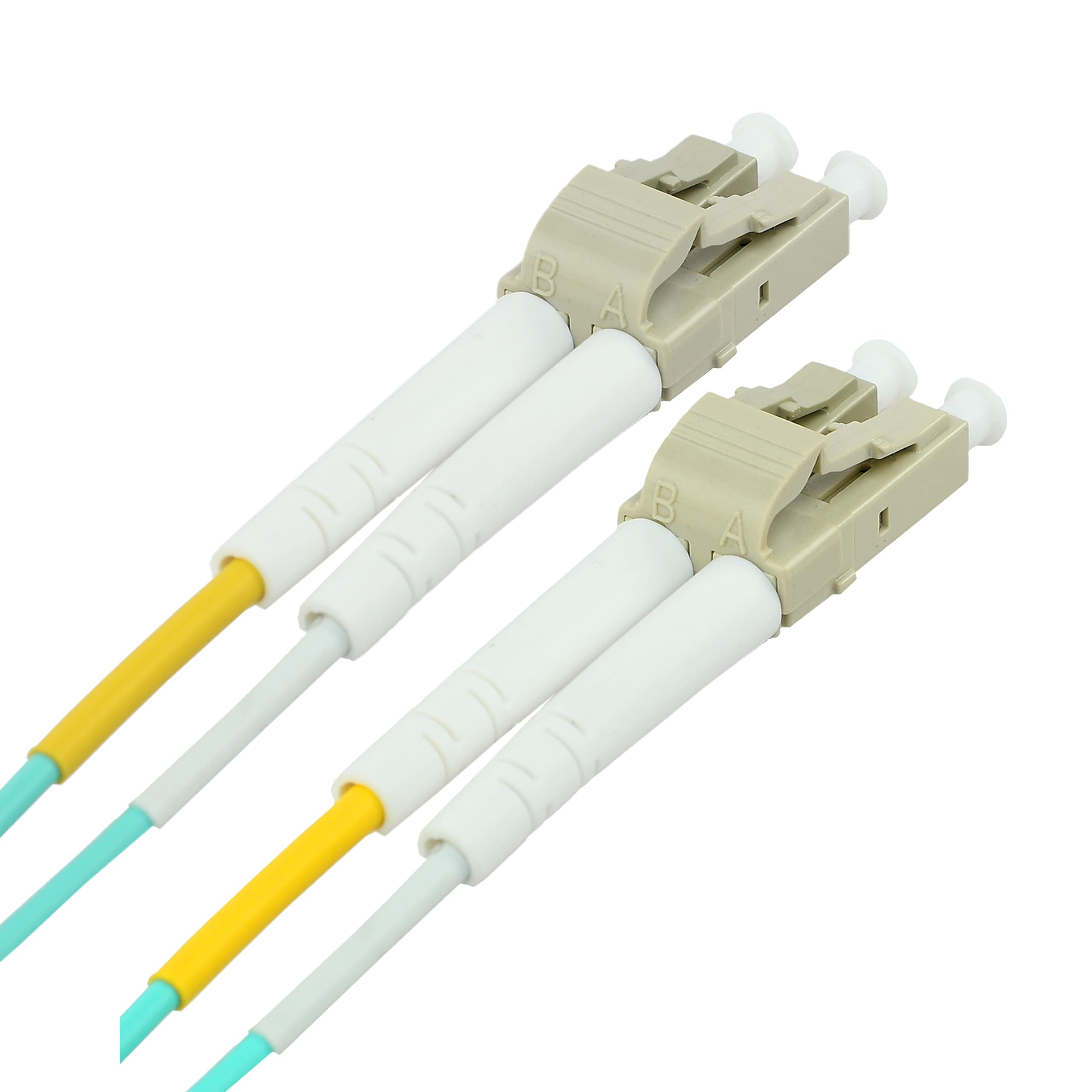OpZonik 1M - 4Pack LC to LC Fiber Optic Patch Cable Multimode OM4 Duplex 50/125µm Optical Patch Cord 40G/100G Fiber Optic Cable LC-LC 1 Meter (3.2ft) Pack of 4