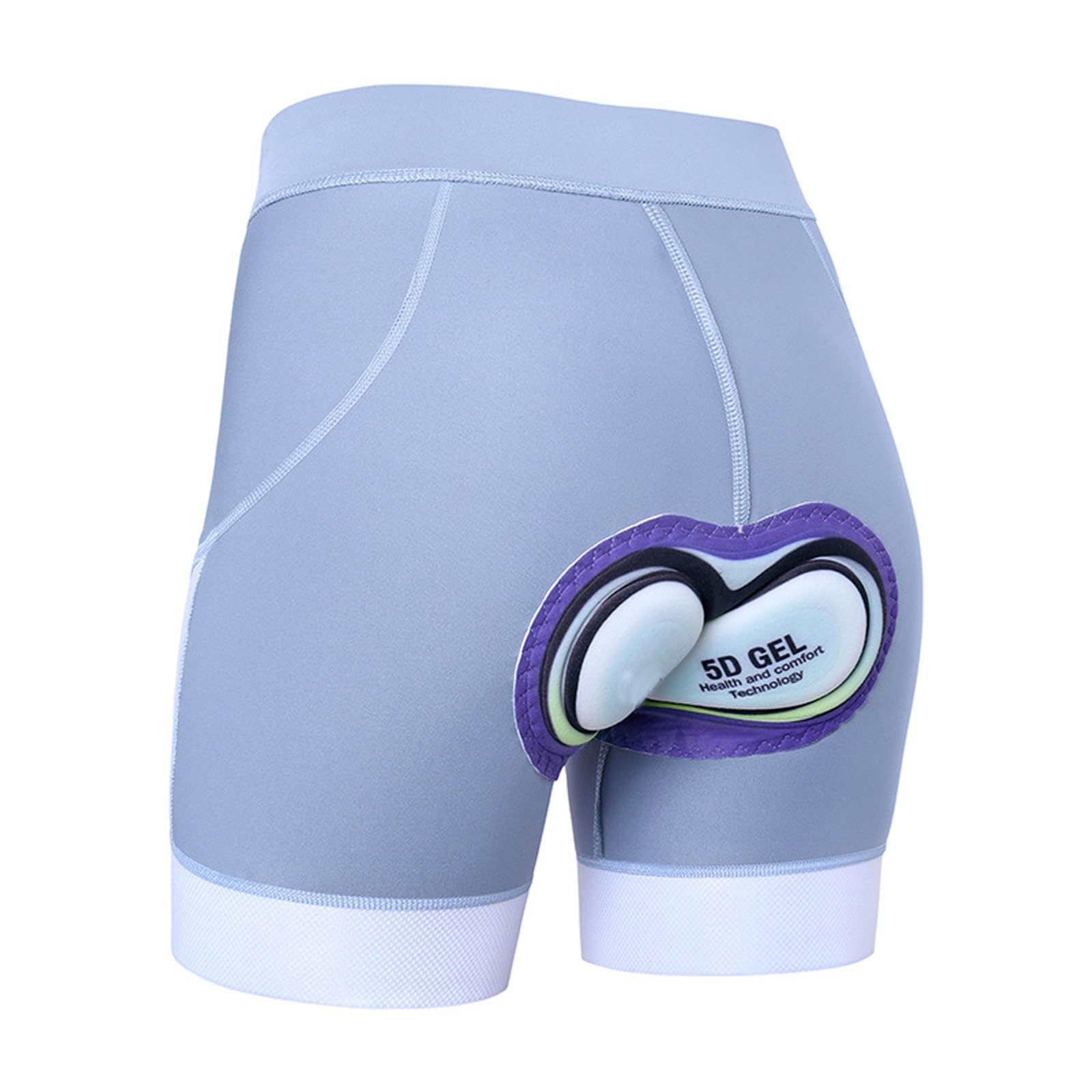 Intimo da Ciclismo Donna Short Imbottiti 5D Leggeri Traspiranti Asciugatura Rapida, Pantaloncini Intimo da Bici a Vita Alta Antiscivolo per Spinning, MTB, Strada