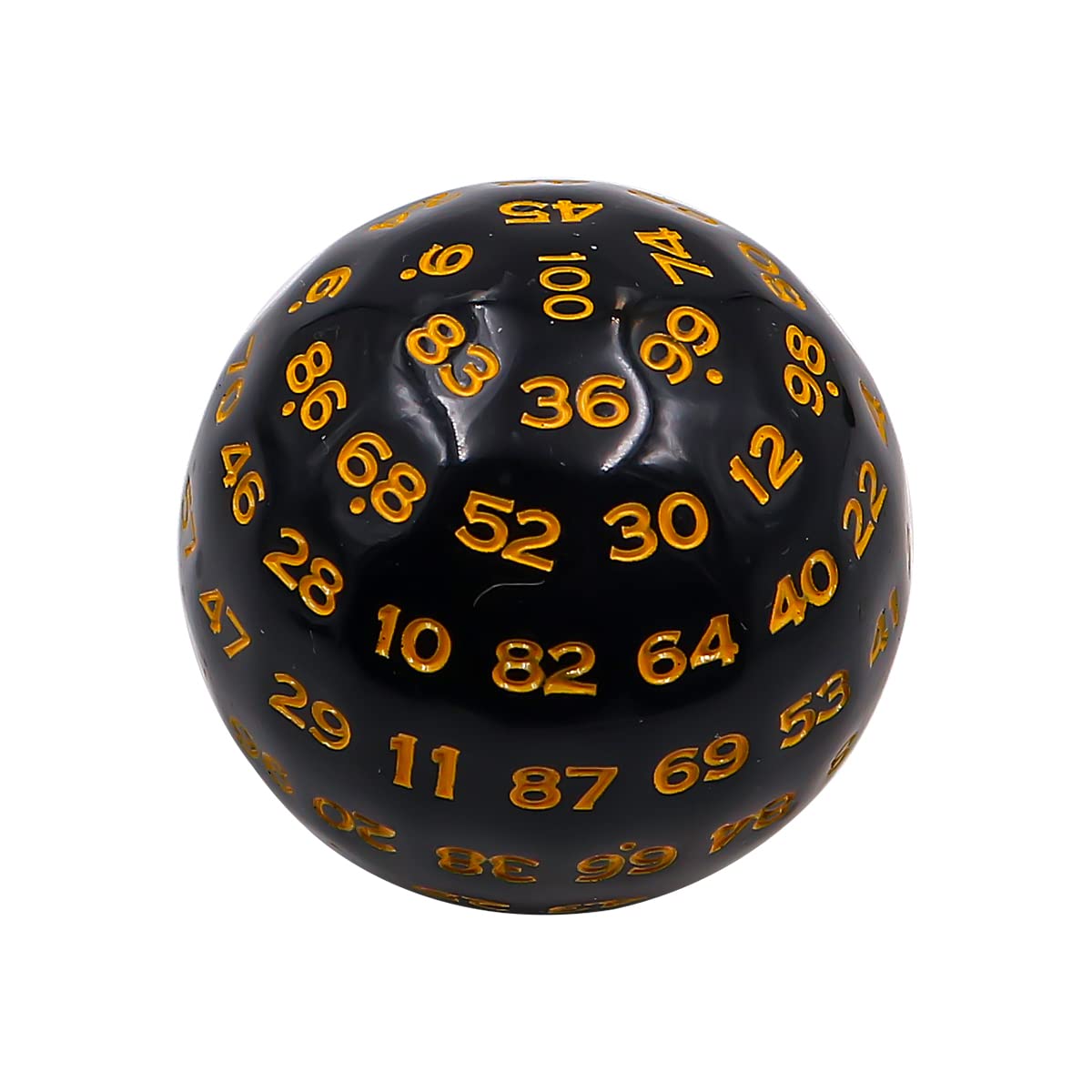 DollaTek Set completo di dadi poliedrici D3-D100, 15 pezzi, per giochi di ruolo, da tavolo, neri e gialli