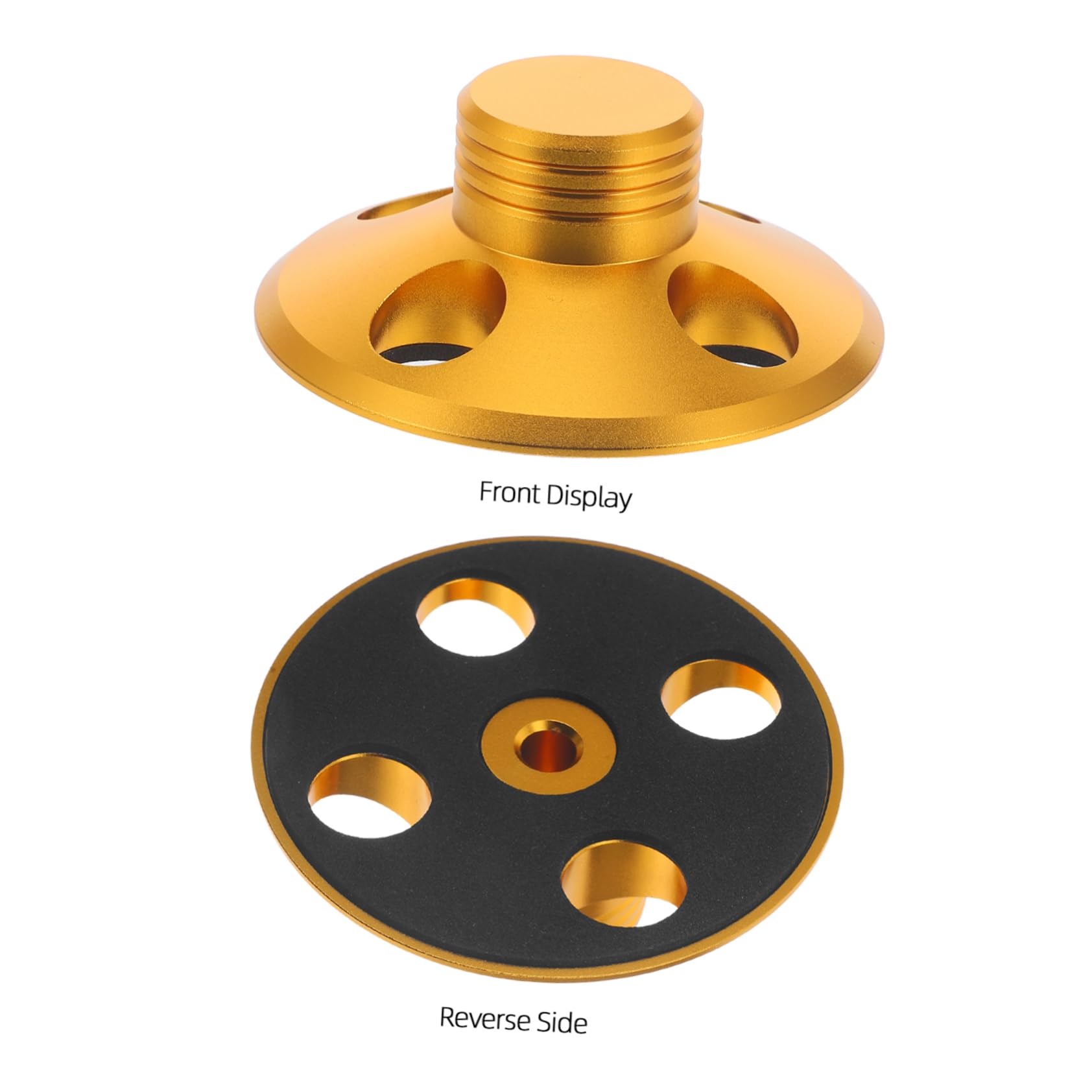 Peso de Vinilo Dorado de Aleación de Aluminio para Tocadiscos | Minimiza Vibraciones, Resistencia Superior a Impactos, Acabado Elegante en Dorado