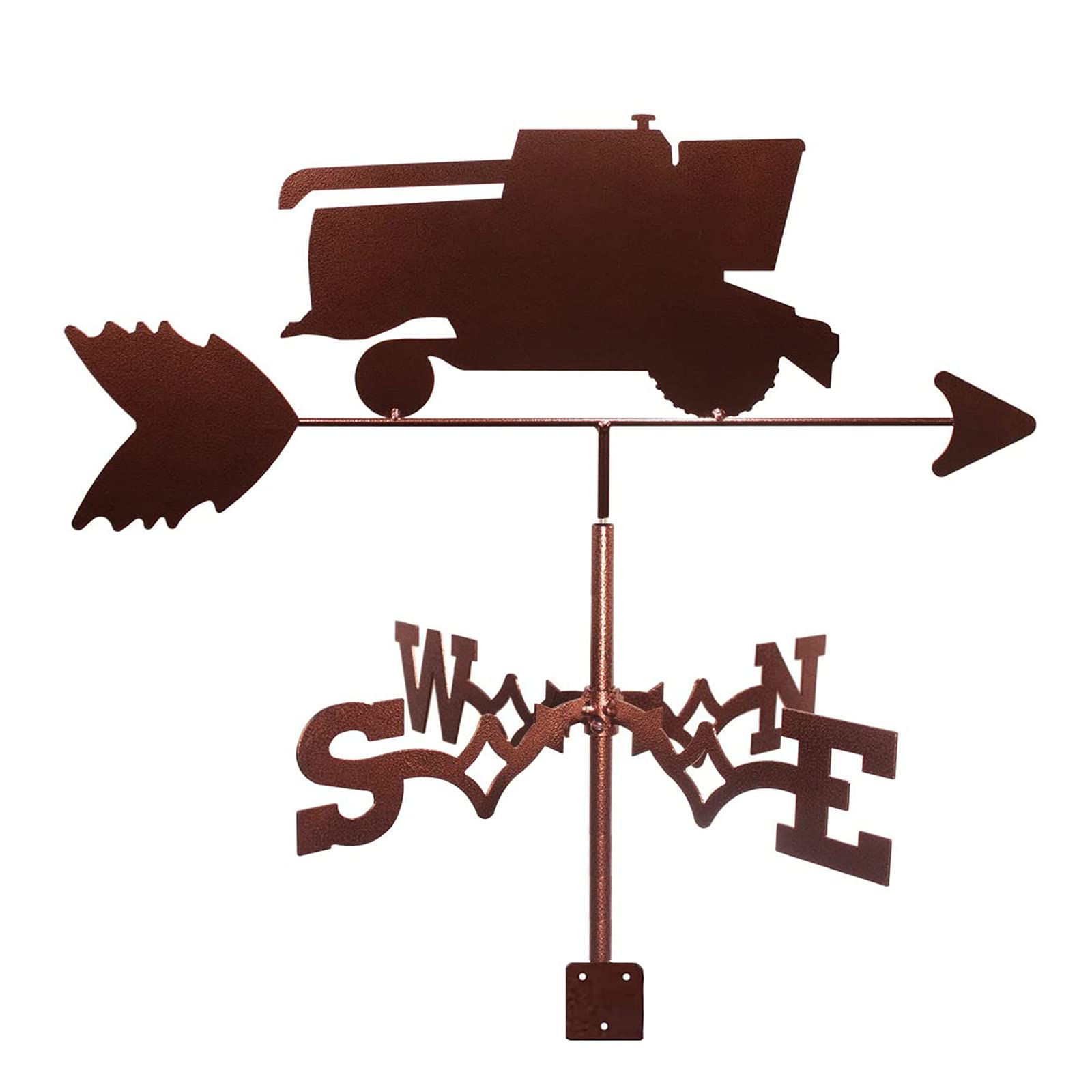 TAXXII Weather Vane,Metal, Professionnel Measuring Tool Vintage Hollow Wind Direction Indicator for Outdoor Garden Roof Paddock Decoion Weathercock-Tractor