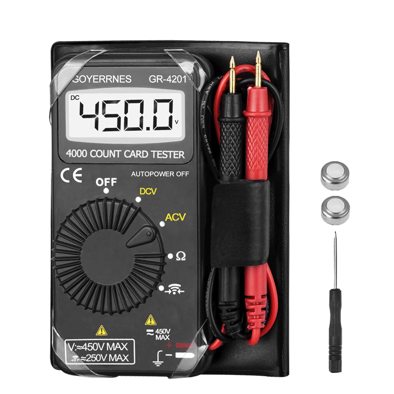 Mini Multimeter Pocket multimeter GR4201 4000 count automatic ranging