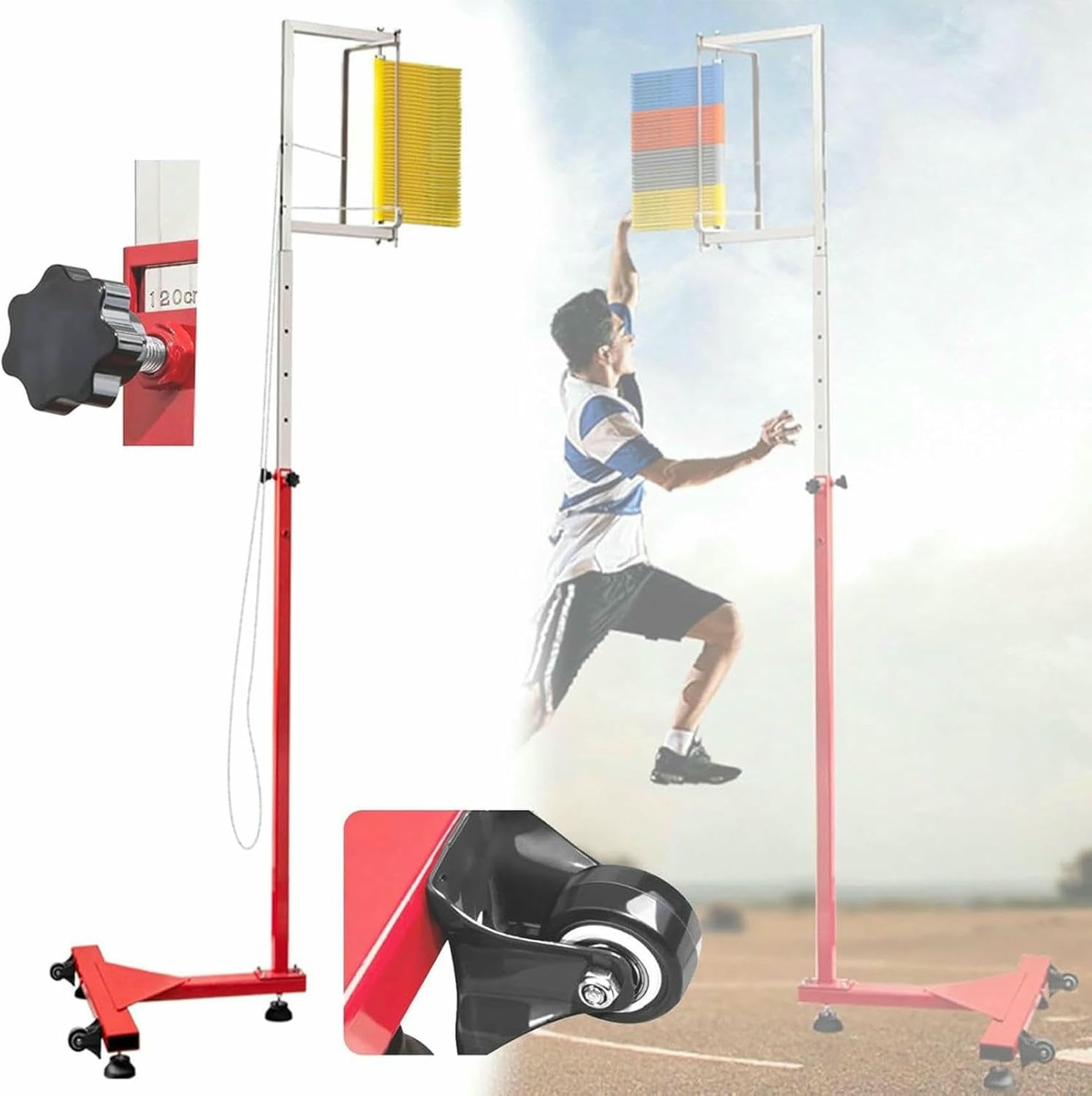 Entraîneur de saut vertical à hauteur réglable pour optimiser la détente et la mesure du saut