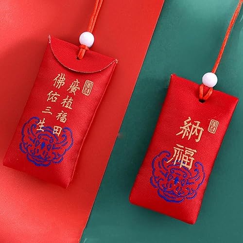 Miniatura 3 de Bolsa de sal espiritual de la suerte roja, sal espiritual con bolsita, collar budista espiritual de sal espiritual, bolsa de sal espiritual para