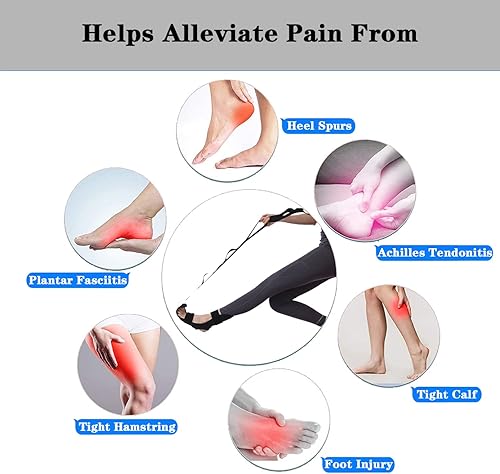Miniatura 3 de Multi-functional Foot Stretching Strap for Relieving Plantar Fasciitis, Achilles Tendonitis, and Leg Muscle Pain, Suitable for Dancers, Fitness, and